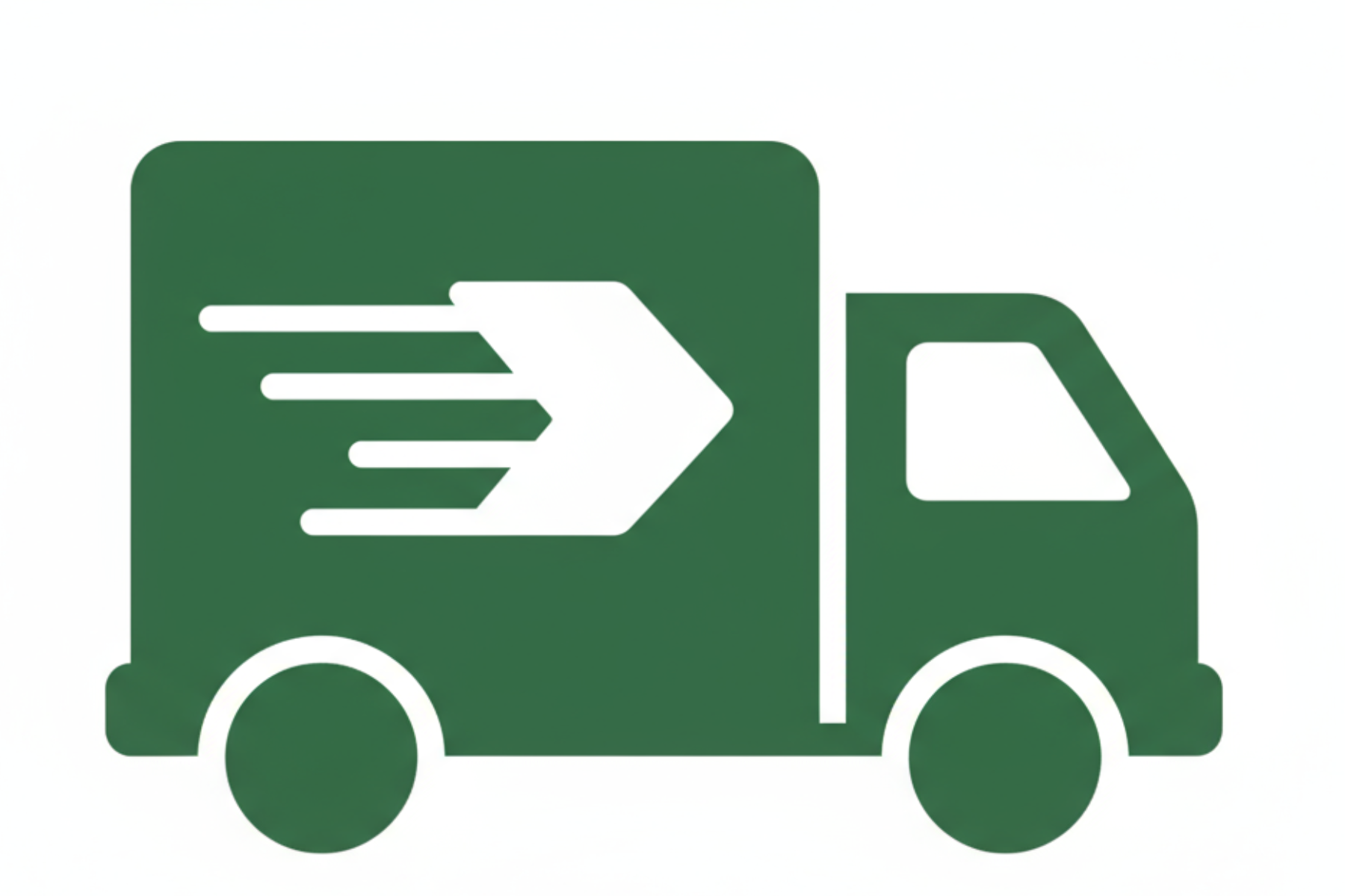 green truck Icon for “Shipping.